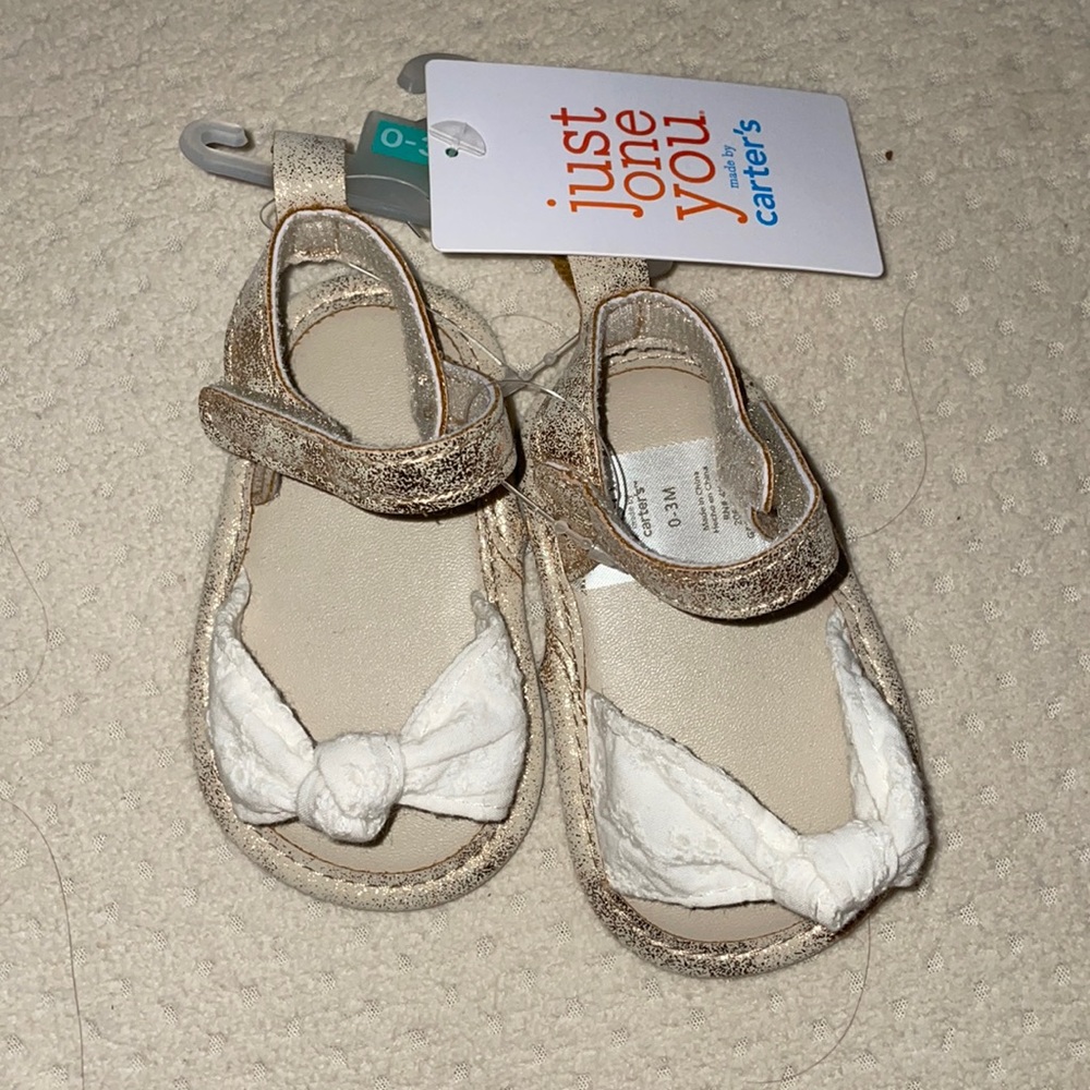 Carters baby girl shoes 0-3M